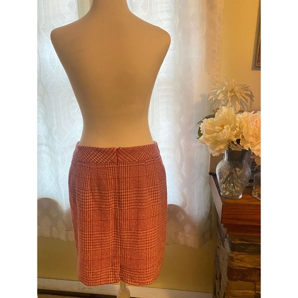 Chadwicks Plaid Skirt Wool Blend Lined Pink Size 12 80s 90s Y2k Clueless - Picture 2 of 7
